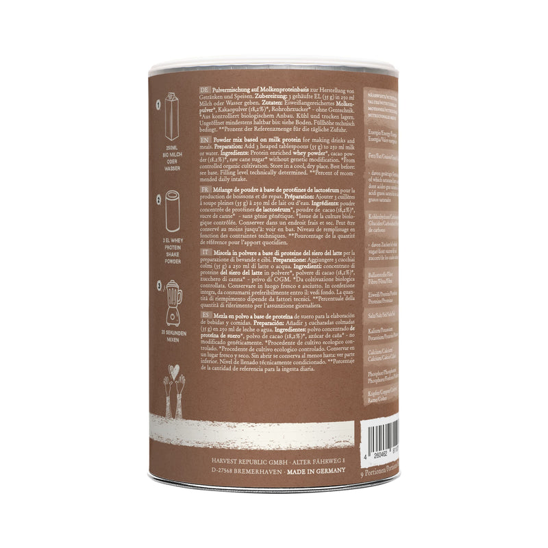 Harvest Republic Organic Whey Protein Smoothie Shake Powder 320 G, Protein For Muscle Building With Organic Fruits And Protein From Organic Whey, With Bcaas, Eaas, Minerals, Naturally Without Additives (Cocoa) - NewNest Australia