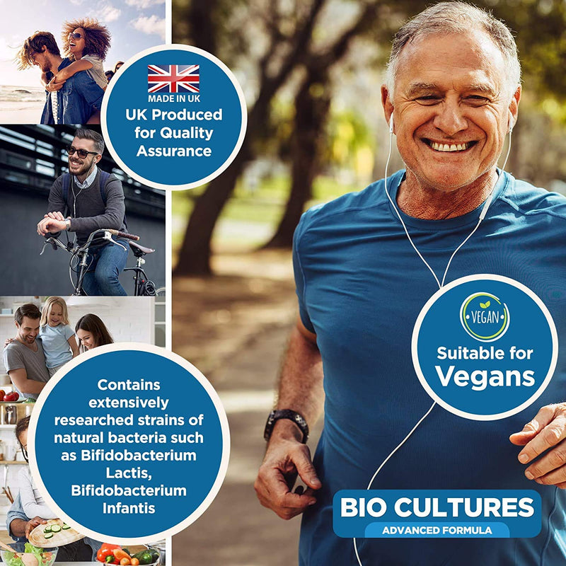 Bio Cultures Complex Probiotics 60 Billion CFU with Prebiotics – 180 Vegan Capsules - Lactobacillus Rhamnosus & Lactobacillus Gasseri – 6 Month Supply - Probiotics for Women & Men - by Natures Zest - NewNest Australia