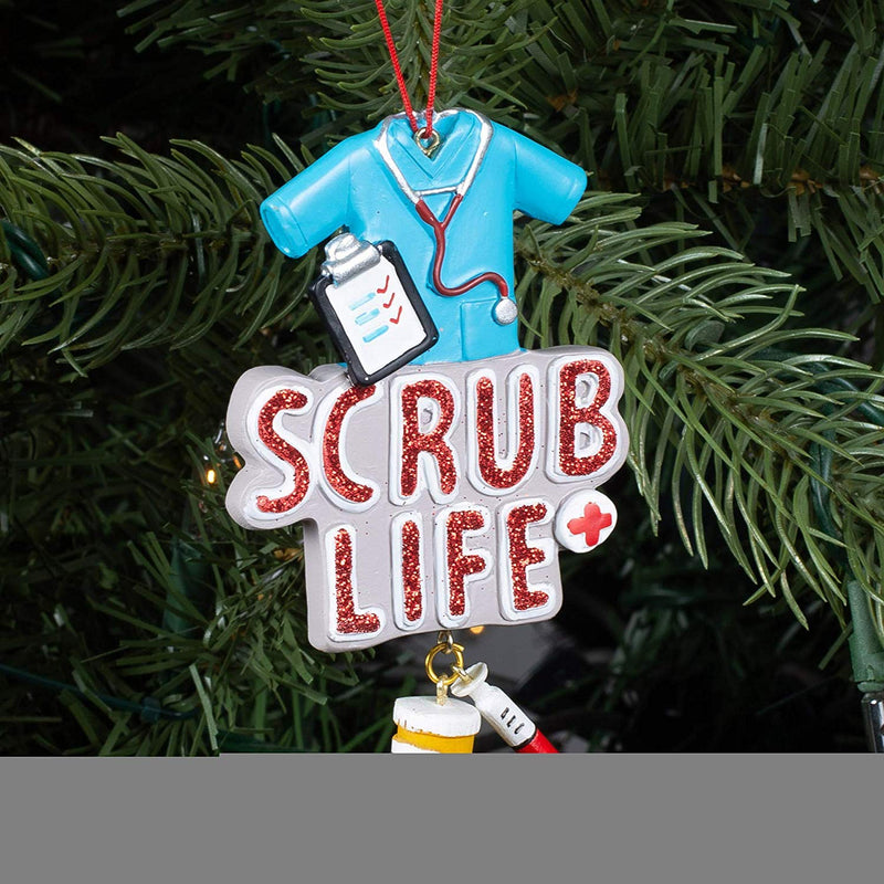 NewNest Australia - Midwest Gloves Scrub Life Nurse Ornament 