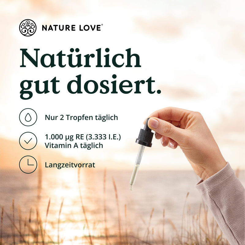 Vitamin A drops - 50 ml (1,700 drops) - Retinol from retinyl palmitate in MCT oil - without unnecessary additives - high dosage, vegan, laboratory tested and produced in Germany - NewNest Australia