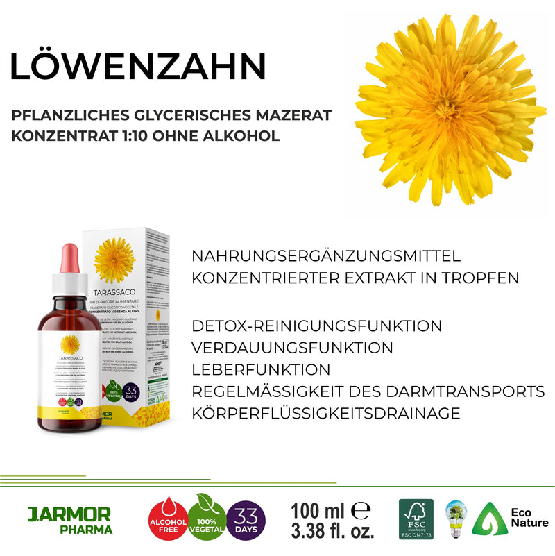 Dandelion Drops 100 Ml | Dandelion Detox Detox For Liver And Intestines | Detoxification Of The Liver, Colon, Intestine And Kidneys | Drainage And Diuretic | Gluten Free J.Armor - NewNest Australia