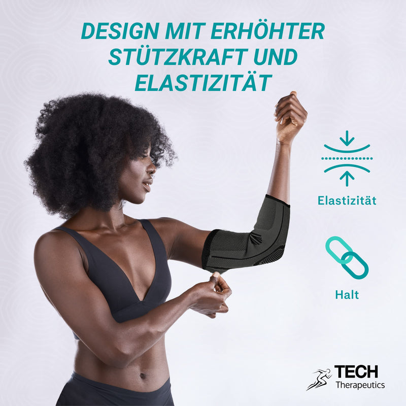 Tech Therapeutics Elbow Support For Tennis Elbow, Tendonitis And Golfer'S Arm - For Firm And Comfortable Support For Gymnastics, Crossfit, Weightlifting, Paddle, Tennis And Break - M - NewNest Australia