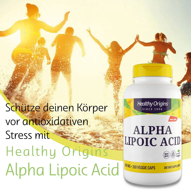 Healthy Origins, Alpha Lipoic Acid (Alpha Lipoic Acid), 600mg Depot, 2-Day Dose, 150 Capsules, Laboratory Tested, High Dose, Gluten Free, Soy Free, Non-GMO - NewNest Australia