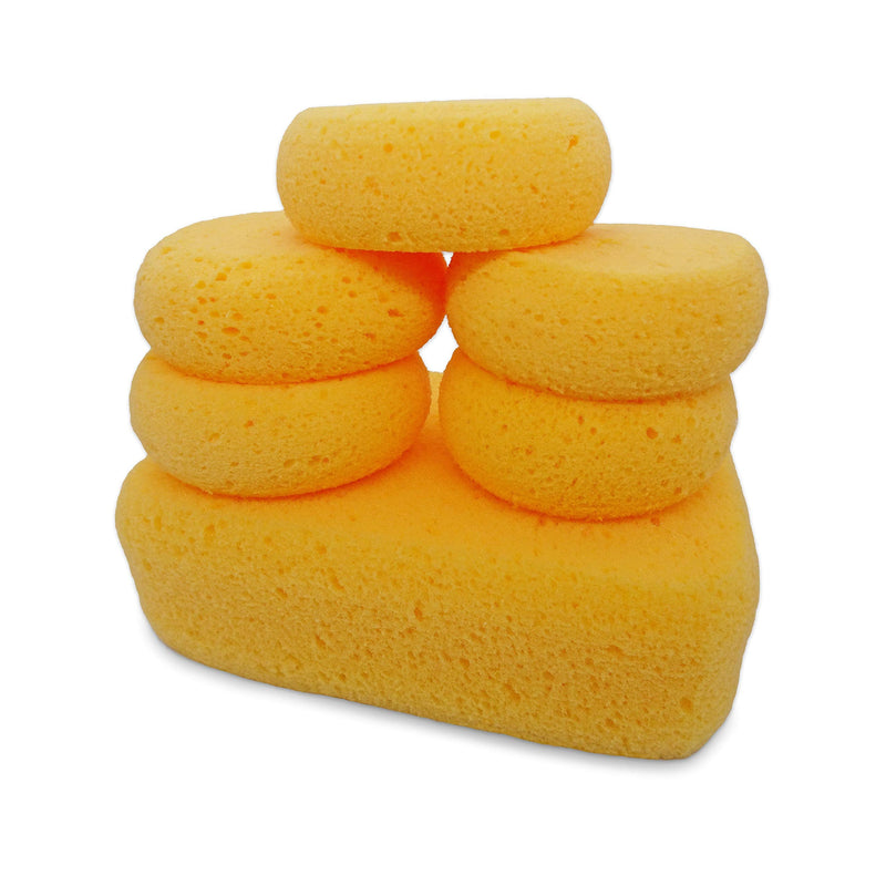 Premium Synthetic Art Crafts Sponges - 6pc Value Pack for Painting, Artists, Pottery, Face Paint, Crafts & Hobbies by Lullingworth® - NewNest Australia