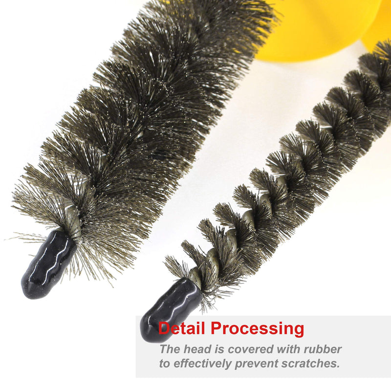 HAUTMEC 2pc Professional Stainless Steel Wire Tube Cleaning Brush, Plumbing and Mechanical Wire Brush Cleaning Tool HT0022-W - NewNest Australia