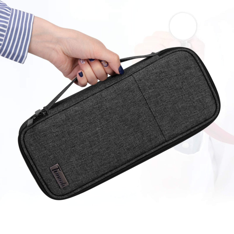 Trunab Stethoscope Case with Inner Divider, Stethoscope Carrying Case Compatible with 3M Littmann/MDF/ADC and Extra Accessories for Nurses, Pediatric Doctor, Black-Patented Design - NewNest Australia