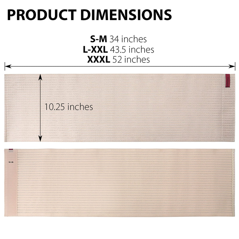 ORTONYX 10.25" Abdominal Binder for Men and Women/Postpartum Post-Operative Post-Surgery Wrap/Abdomen Navel Umbilical Hernia Support Belt / 524010 Beige L/XXL L/XXL (35"-52") - NewNest Australia