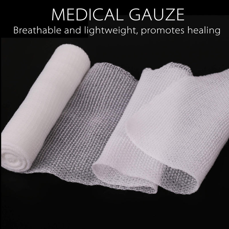 LotFancy Gauze Bandage Roll, 24 Count Gauze Wrap, 4 Inch x 4 Yards Stretched, Conforming Gauze Rolls, Medical Wound Care Supplies for First Aid 24 Count (Pack of 1) - NewNest Australia