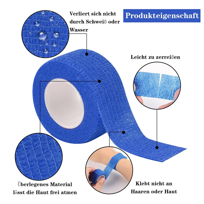 Tonyg-P 9 Rolls Of Self-Adhesive Bandage Cohesive Bandage Elastic Bandage Wound Plasters Adhesive Bandage Veterinary Wrap Tape For Wrists, Fingers, Calves, Toes, 2.5 Cm X 4.5 M (Multi-Colour) - NewNest Australia
