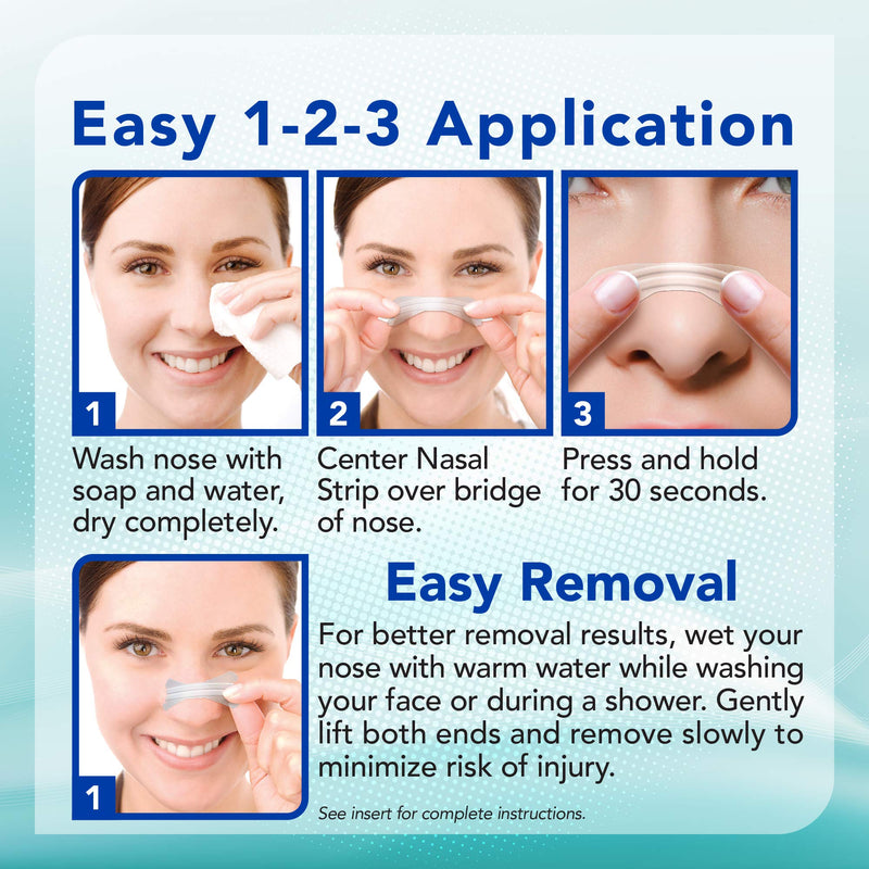 Instaclear Nasal Breathing Strips, Clear Medium 30 ct | Works Instantly, Nasal Congestion Relief, Stops Snoring, Cold & Allergy - NewNest Australia