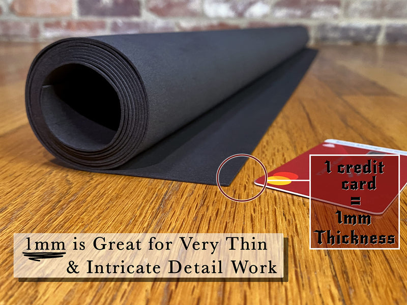 EVA Foam Cosplay - 1mm (1mm to 10mm) - Black or White - 14" x 39" Sheet - Ultra High Density 85 kg/m3 - by The Foamory 1mm - Thickness - NewNest Australia