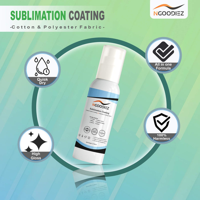 Sublimation Coating Spray for Cotton T-Shirts, All Fabric Including Polyester, Carton, Tote Bag, Pillows,Socks with high Gloss Finish and Quick Dry Formula 1 Step Process (100 ml) 100 ml - NewNest Australia
