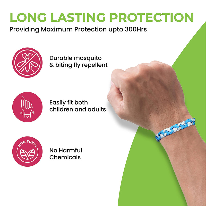 Mosquito Nets 4 U Mosquito Repellent Bracelet 12 Pack Insect Repellent Deet Free Family Pack Wasp Repellant Up to 300 Hours Protection Adjustable Leather Bands - NewNest Australia