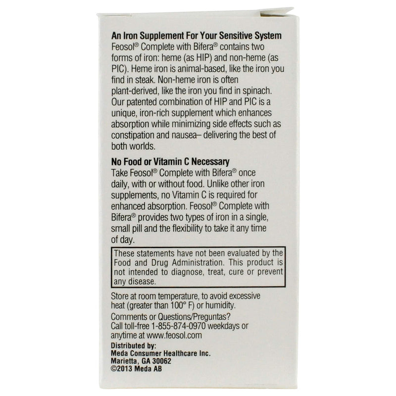 Feosol Complete with Patented Bifera Iron Caplets, 30ct - NewNest Australia