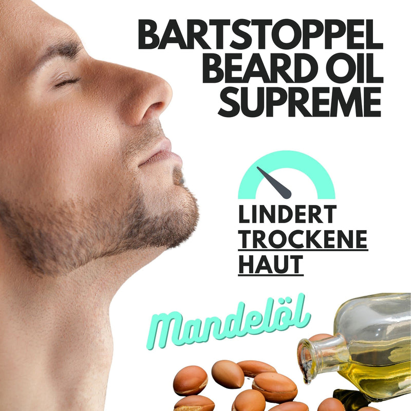 Beard oil vanilla mango scent Bartstoppel® Supreme men - daily beard care 3-day beard to full beard - Beard Oil Vegan - with castor oil for beard growth - NewNest Australia