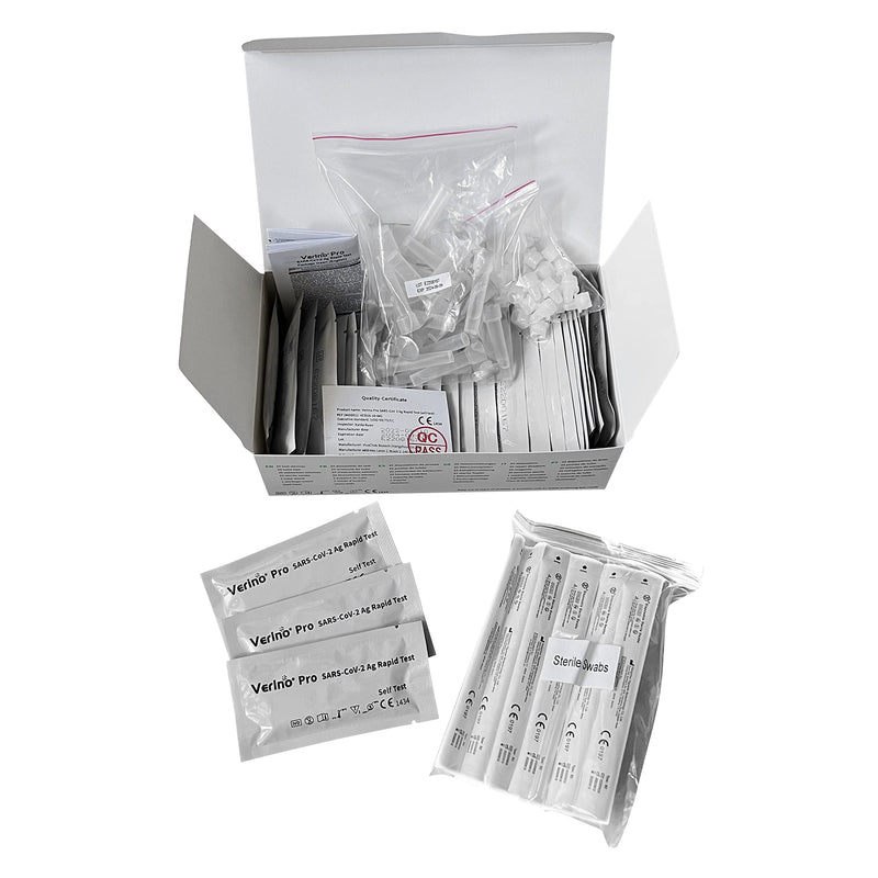 25x Verino Pro Corona SARS-CoV-19 Nasal Antigen Fast Lay Smear Self Test | CE 1434 - NewNest Australia