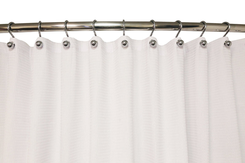 Hermosa Collection Luxury S Shower Curtain Hooks (12-Pack) Hotel Quality Silver Chrome Finish | Bathroom Accessories | Rustproof Non-Slip Ball End | Easy to Hang - NewNest Australia