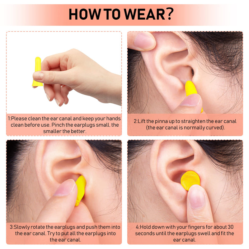 Ear Plugs For Sleeping - 60 Pairs Of Earplugs With 38 Db Snr, Super Soft Comfortable Foam Ear Plugs, Ear Plugs Against Harmful Noise, Loud Noise, Snoring (Mix) - NewNest Australia
