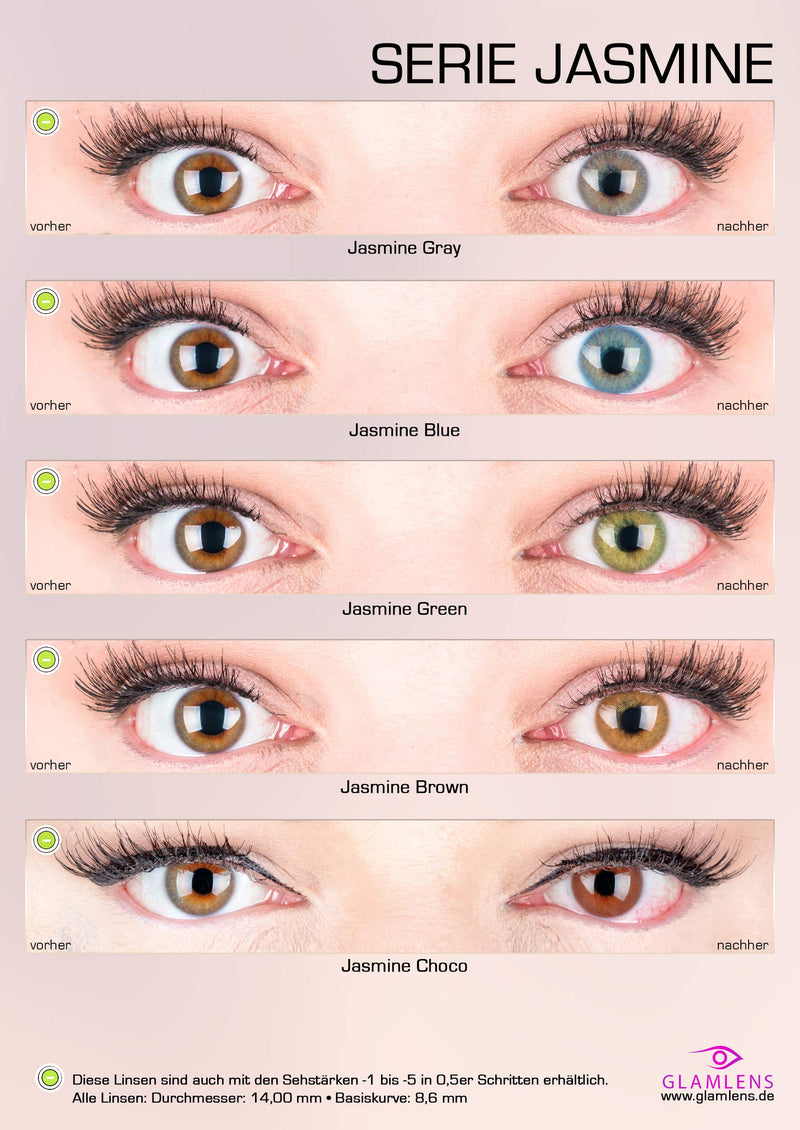 Glamlens Jasmine Light Green Contact Lenses With Case, Very High Coverage Natural Green Colored Monthly Lenses Made Of Silicone Hydrogel, Dia 14 Mm, Zero Power, 1 Pair (2 Contact Lenses) - NewNest Australia