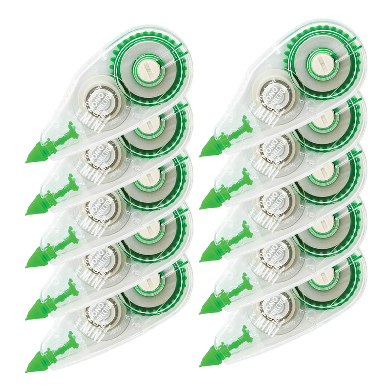 Tombow 68722 MONO Mini Correction Tape Easy to Use Applicator for Instant Corrections,Clear, 10-Pack - NewNest Australia