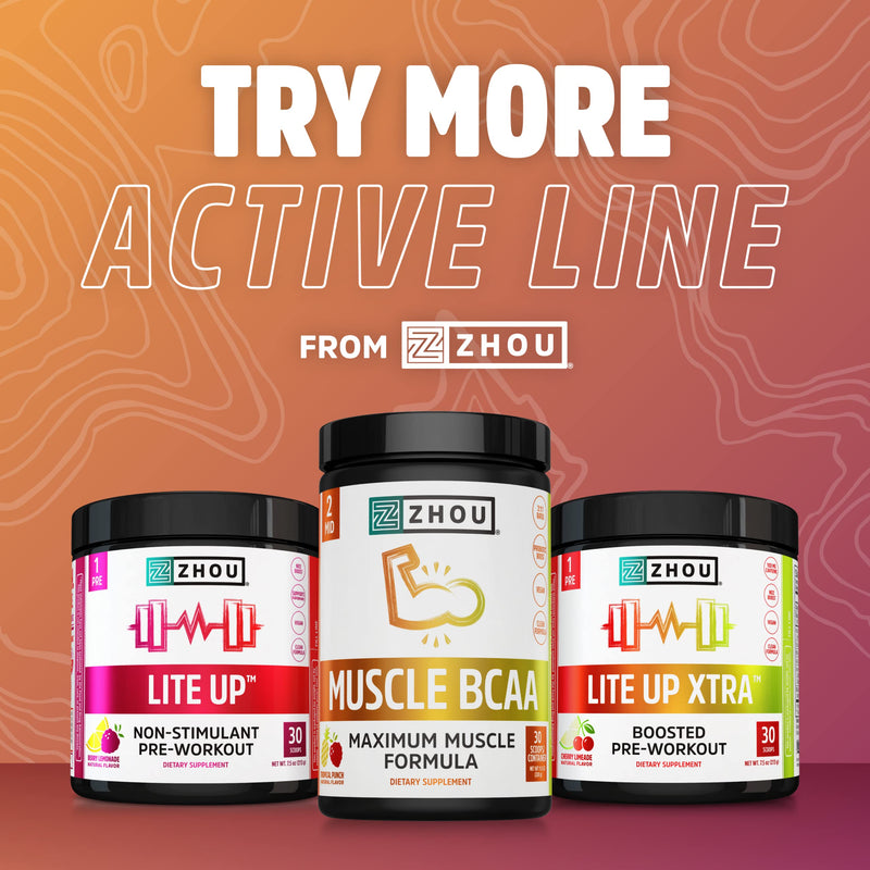 Zhou Nitric Oxide with L Arginine, Citrulline Malate, AAKG and Beet Root | Powerful N.O. Booster and Muscle Builder for Strength, Blood Flow and Endurance | 30 Servings, 120 Veggie Caps - NewNest Australia