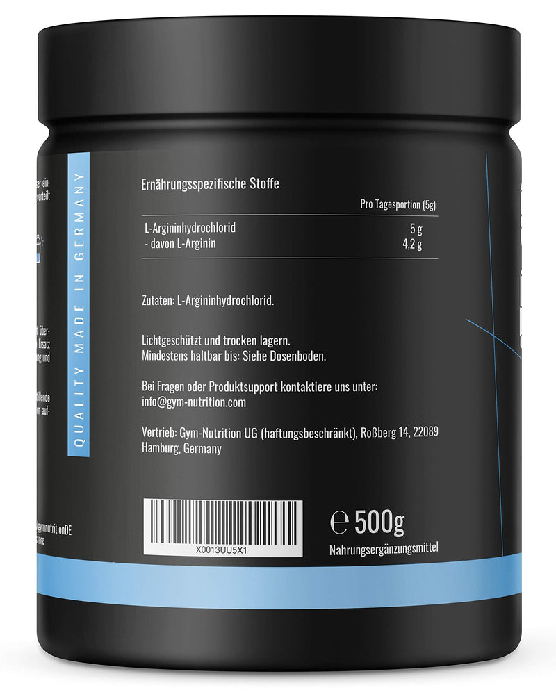 Premium L - Arginine Hcl - High Dose - Optimal Solubility - Pure Powder Without Additives - Vegan - Laboratory Tested - Premium Arginine Amino Acid - Bottled In Germany - NewNest Australia