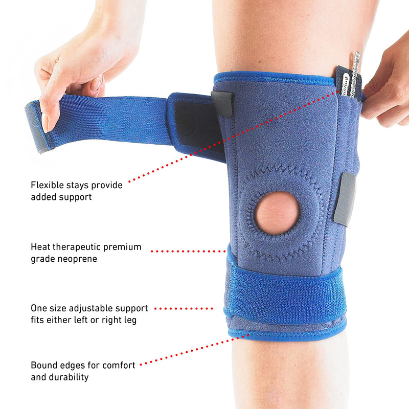 Neo G Knee Support Brace Stabilised Open Patella - For Knee Pain Arthritis, Joint Pain, Meniscus Tear, Ligament Injuries, Running - Adjustable Compression Knee Support Patella Knee Strap - NewNest Australia