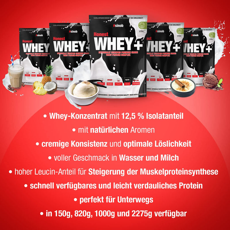 Honest Whey Protein Powder (Vanilla Icecream) 1 x 820 g. 12.5% isolate share. Instant soluble egg white protein powder with EAA & BCAA from fresh pasture milk Vanilla Icecream 820 g (pack of 1) - NewNest Australia