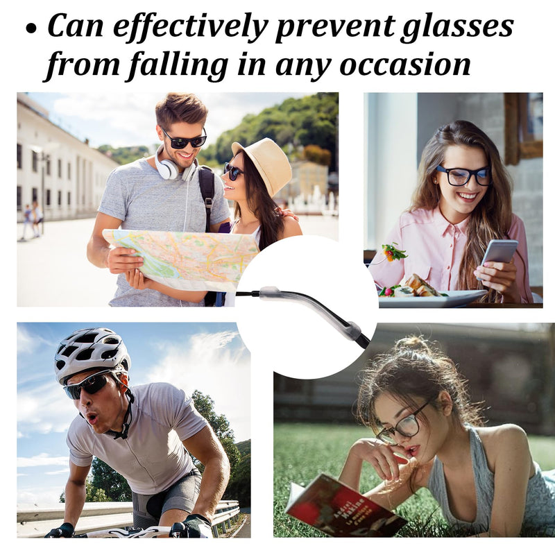6 pairs of glasses temple cover silicone non-slip elasticity glasses non-slip stopper glasses accessories soft glasses holder universal glasses ear hooks suitable for running, sports, camping, learning to read - NewNest Australia