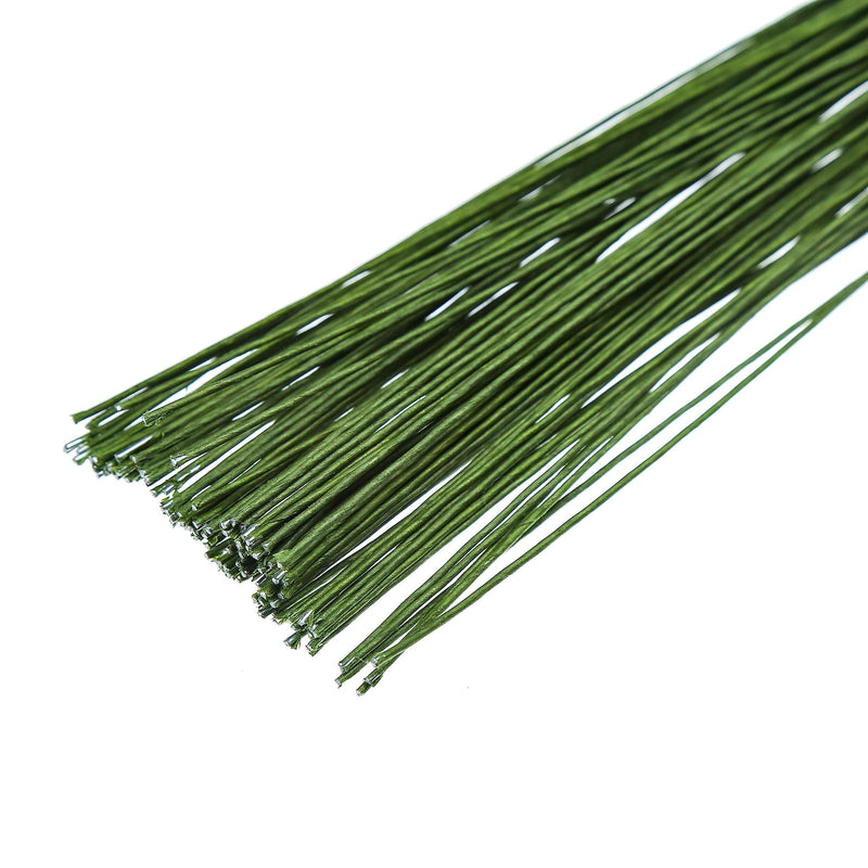 CCINEE 18 Gauge Dark Green Floral Paper Wrapped Wire 16 inch, 100/Package - NewNest Australia