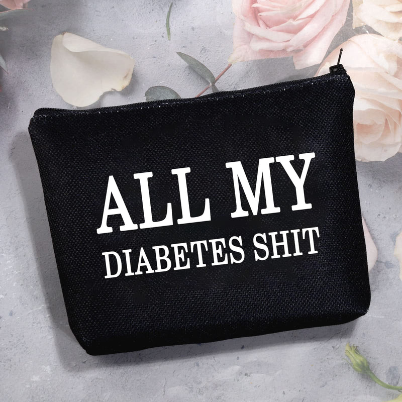 All My Diabetes Shit Bag Funny Diabetic Gifts Diabetes Carry Bag Diabetic Travel Bag Gift for Diabetic Emergency Patient Diabetic Travel Bag All My Diabetes Bag, Black - NewNest Australia