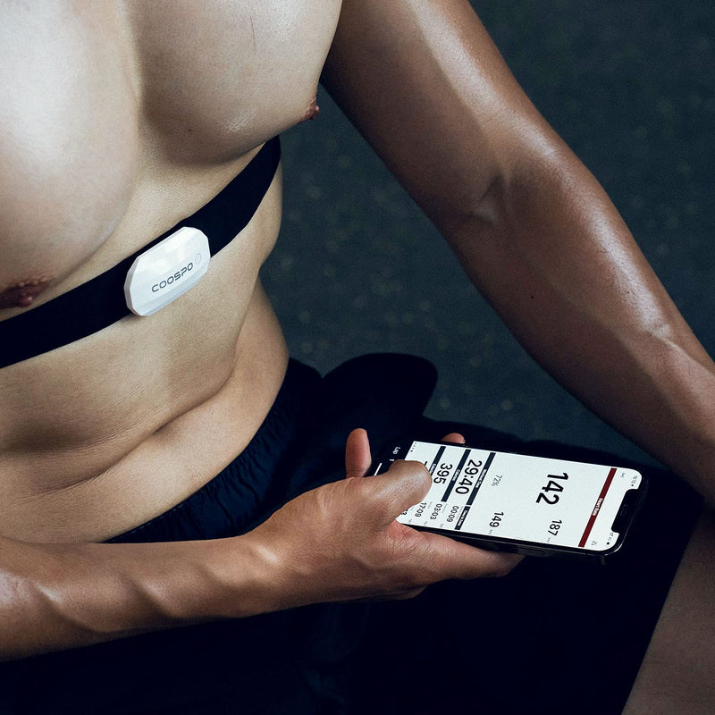 Coospo Bluetooth Heart Rate Monitor Chest Strap,ANT+ BLE HR Monitor Chest, HRM IP67 Waterproof, Use for Running Cycling Gym and Other Sports - NewNest Australia