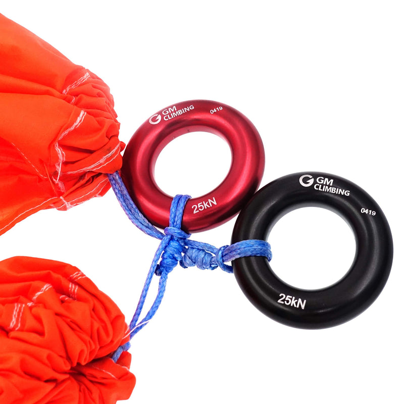 GM CLIMBING Rappel Ring 25kN for Rock Climbing Arborist Rescue Slackline Hammock Pack 4. Large-Gold Pack of 2 - NewNest Australia