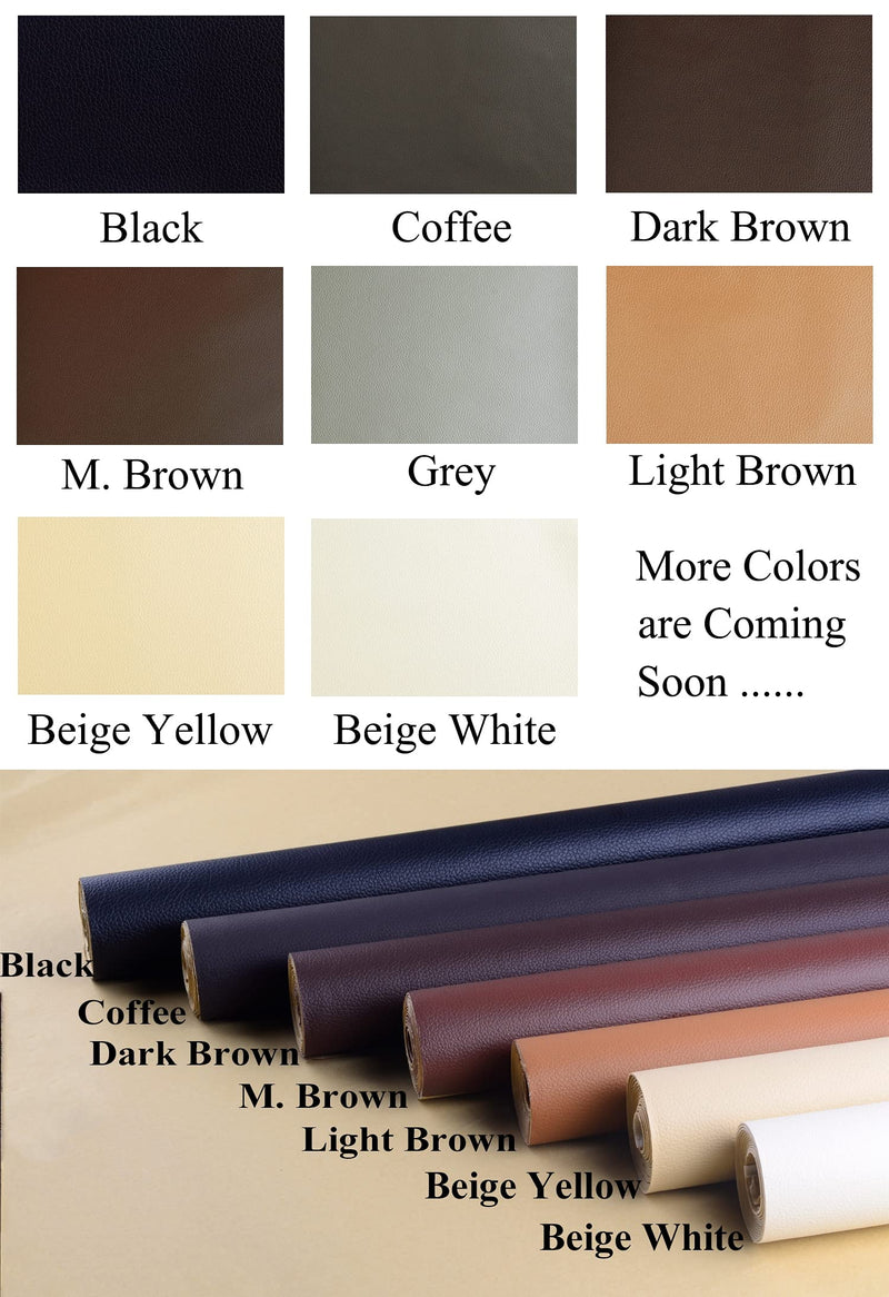 Leather Repair Patch for Couches 17X55inch Large Self-Adhesive reupholster Tape Patches kit for Couch Car Seats Furniture Sofa Vinyl Chairs Jackets Shoes Fabric Fix Tear (Beige White, 17x55 inch) Beige White - NewNest Australia