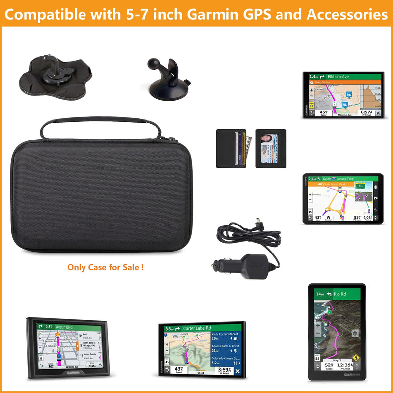 HESPLUS Hard Storage Travel Case Compatible with 6-7" Inch for Garmin DriveSmart 65 / 61 LMT-S Drive 61 / 50 Nuvi 2797LMT 65LM 2757LM 2689LMT Tomtom Go Via Mio GPS Navigator and Accessories - NewNest Australia