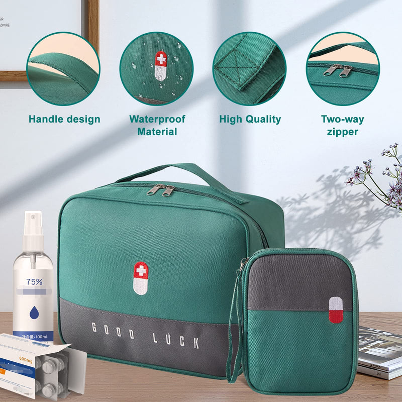 Yutuy Pack Of 4 Medicine Bag, Large Capacity Emergency Bag, Empty Waterproof First Aid Bag For Home, Office, Travel, Outdoor, Portable Caregiver Bag, Travel Pharmacy Bag, First Aid Bag - NewNest Australia
