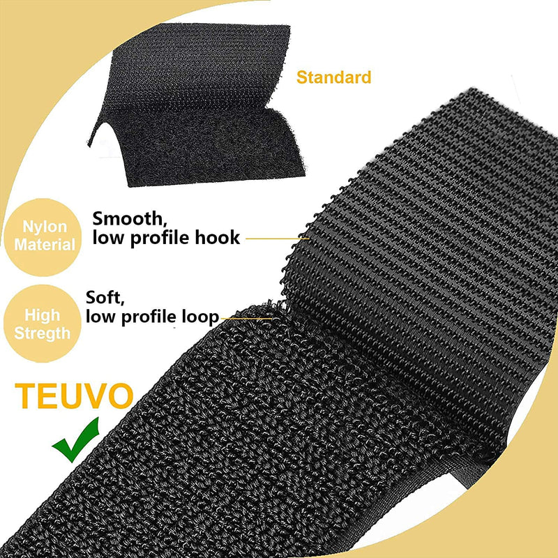 TEUVO Sew on Hook and Loop to Keep Couch Cushion in Place, Non Adhesive Fabric Tape for Crafts DIY and Sewing Projects, 11cm Wide and 2m Long - NewNest Australia