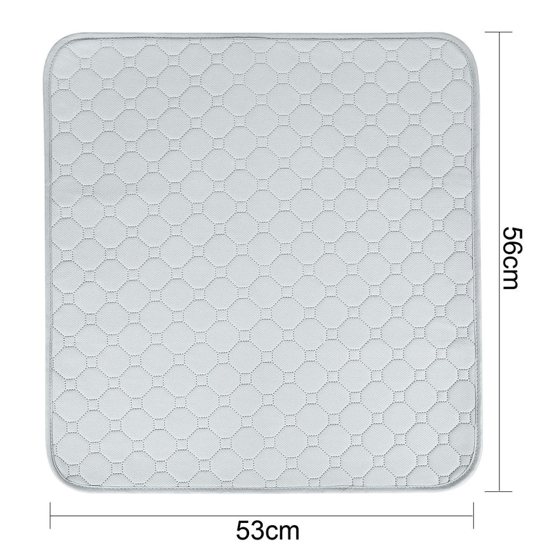 Waterproof Seat Pad Absorbent Incontinence Pad Washable Reusable Seat Protector Pad Four Layers Healthcare Chair Pad Non-Slip Under Pad for Men Women Baby Senior and Pet,22"X21" Grey - NewNest Australia