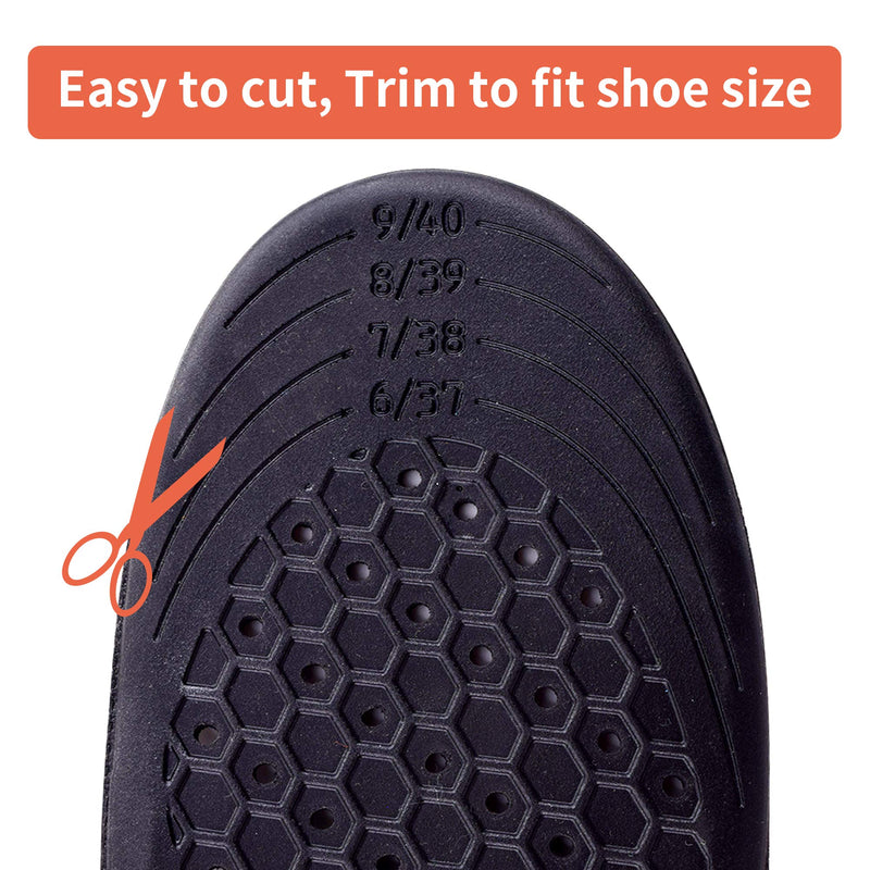 SAUDEfoot Arch Support Orthotics Insoles for Men and Women,Plantar Fascitis Cushioning Insoles,Comfortable soft Breathable For Walking and sport, Pain heel Relief L: Men UK7-12/EU41-46 - NewNest Australia