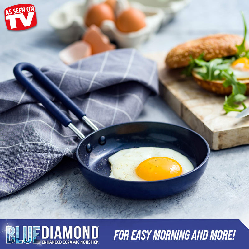 Blue Diamond Cookware Diamond Mini Ceramic Egg Pan, 0 Blue - NewNest Australia