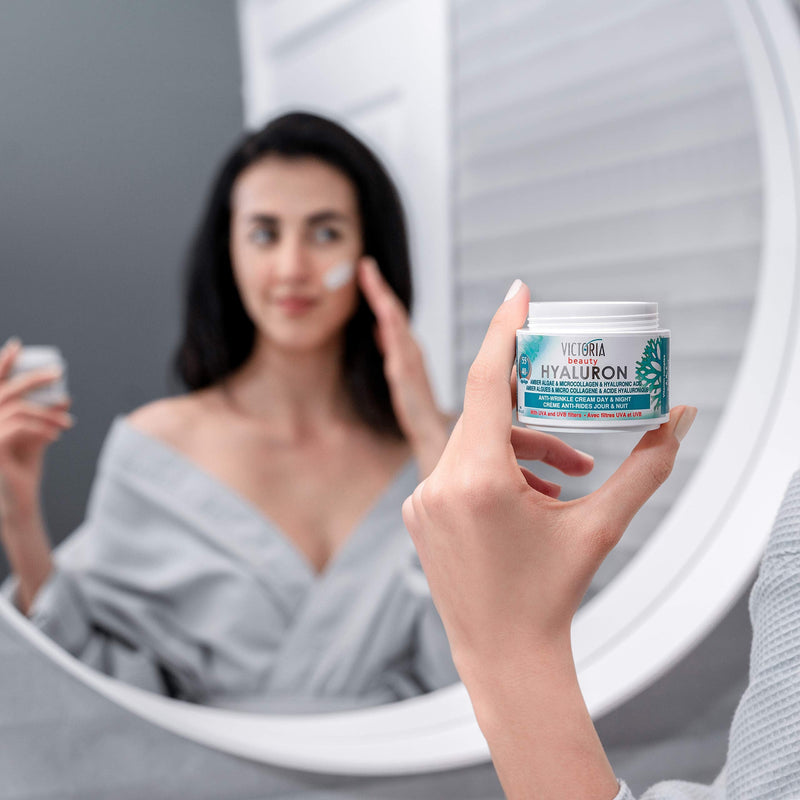 Victoria Beauty Hyaluronic Acid Anti Wrinkle Face Cream with Marine Collagen, Retinol, Niacinamide and Vitamin E - Anti Aging Day and Night Moisturiser For Mature Skin (Age 40+) - Non Comedogenic - NewNest Australia