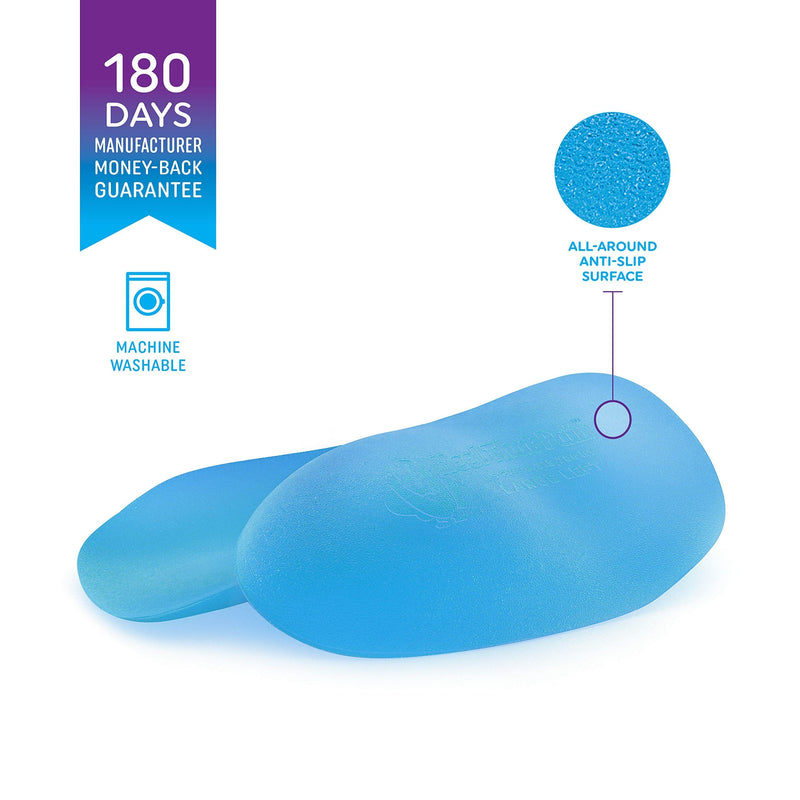 Heel That Pain Plantar Fasciitis Insoles | Heel Seats Foot Orthotic Inserts, Heel Cups for Heel Pain and Spurs | Patented, Clinically Proven, 100% Guaranteed (Light Blue Hybrid, Medium) Light Blue Rubber/Gel Hybrid M (Pack of 1) - NewNest Australia