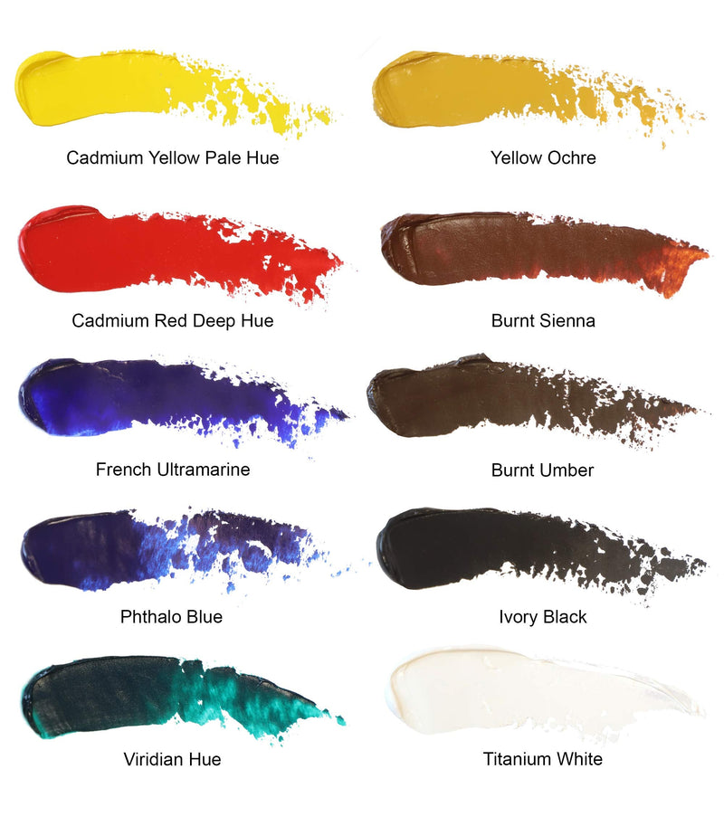 Winsor & Newton Winton Oil Colour Paint Basic Set, Ten 21ml Tubes - NewNest Australia
