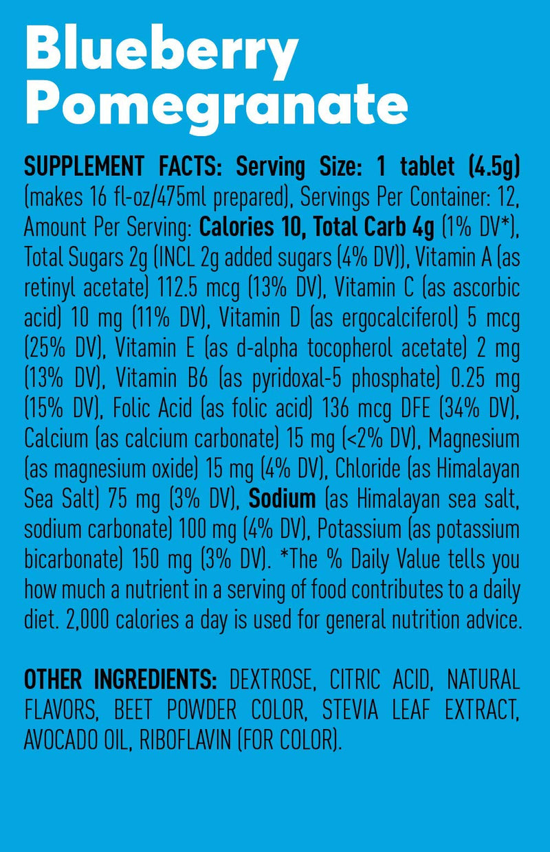 Nuun Vitamins: Vitamins + Electrolyte Drink Tablets, Blueberry Pomegranate, 8 Tubes (96 Servings) 12 Count (Pack of 8) - NewNest Australia