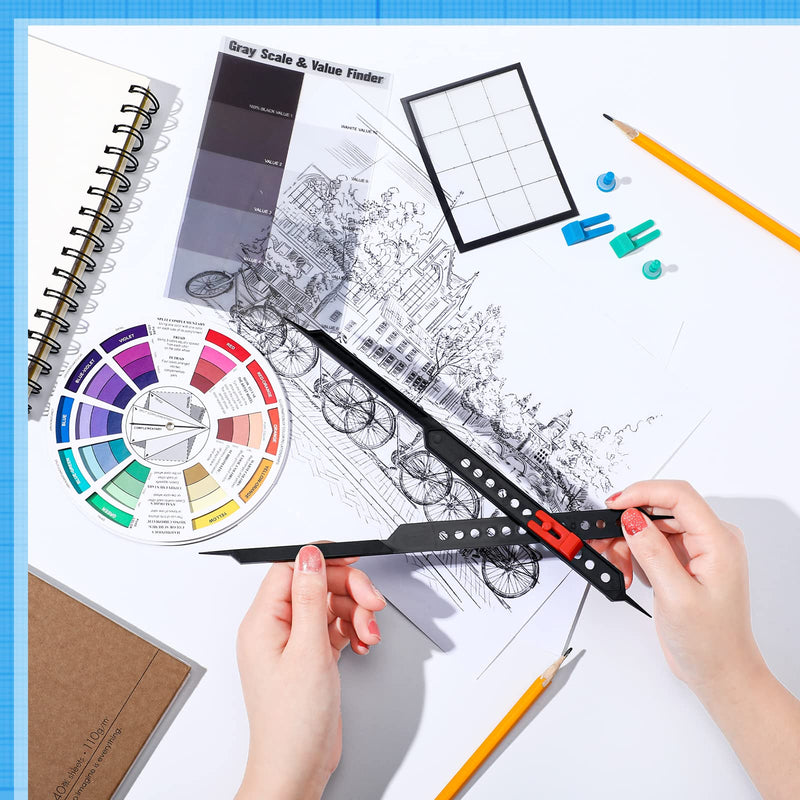 Color Finder Wheel for Artists, Proportional Divider Viewfinder Gray Scale Value Finder Pocket Drawing Tools Kit for Artists Supplies - NewNest Australia
