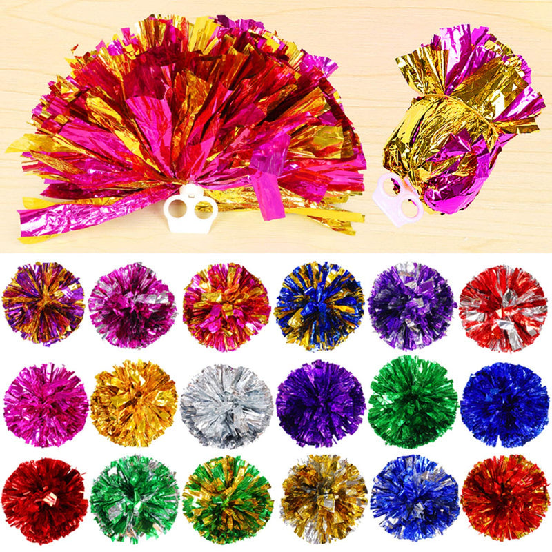 Hlonon 4 Pack Cheerleader Pom Poms Sports Dance Cheer Plastic Pom Poms Cheerleading for Sports Team Spirit Cheering Blue - NewNest Australia