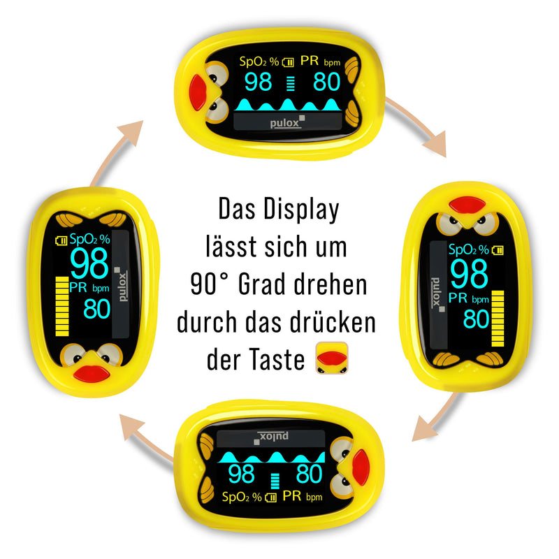Pulox PO-210B children's pulse oximeter - battery-operated finger pulse oximeter for children and toddlers - NewNest Australia
