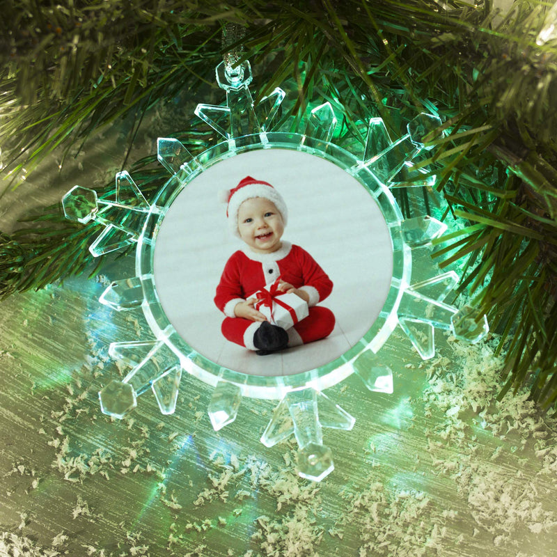 NewNest Australia - Neil Enterprises, Inc Light Up Photo Snowflake Ornament 