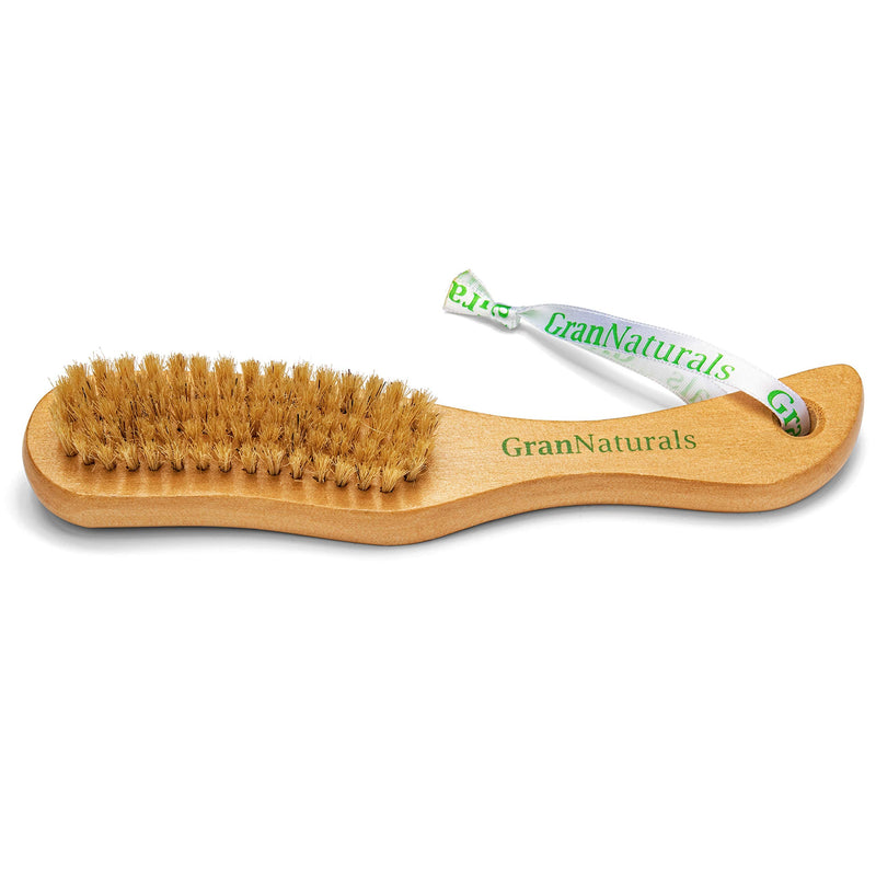 GranNaturals Wooden Nail Brush - Nail Cleaner Tool for Fingernail, Toenail - Dry Clean Scrubber with Thick Bristles and Wood Handle - Manicure and Pedicure Supplies for Gardeners, Mechanics, Salon - NewNest Australia