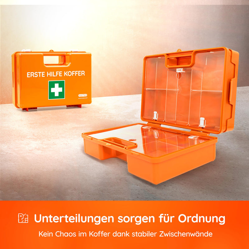 Empty first aid kit, including wall bracket - Large suitcase without contents - Empty first aid kit/emergency kit for businesses, companies and homes for retrofitting and filling yourself - NewNest Australia